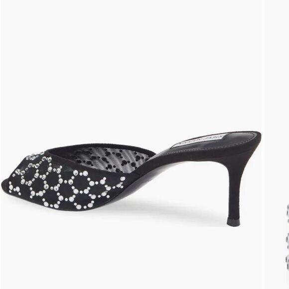 Steve Madden Rowe Mesh Crystal Mules NEW - Picture 2 of 6